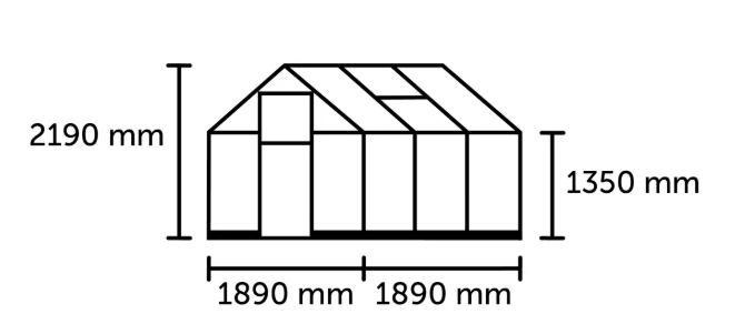 Halls Qube 6x6 - Dimensions